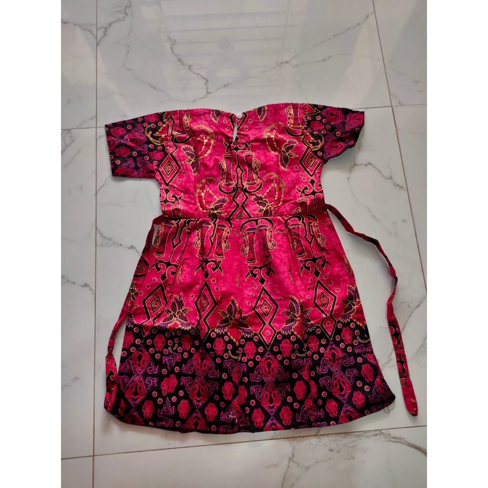 DRESS BATIK SOLO/BAJU ANAK PEREMPUAN/DRESS BATIK ANAK CEWE MURAH BAGUS