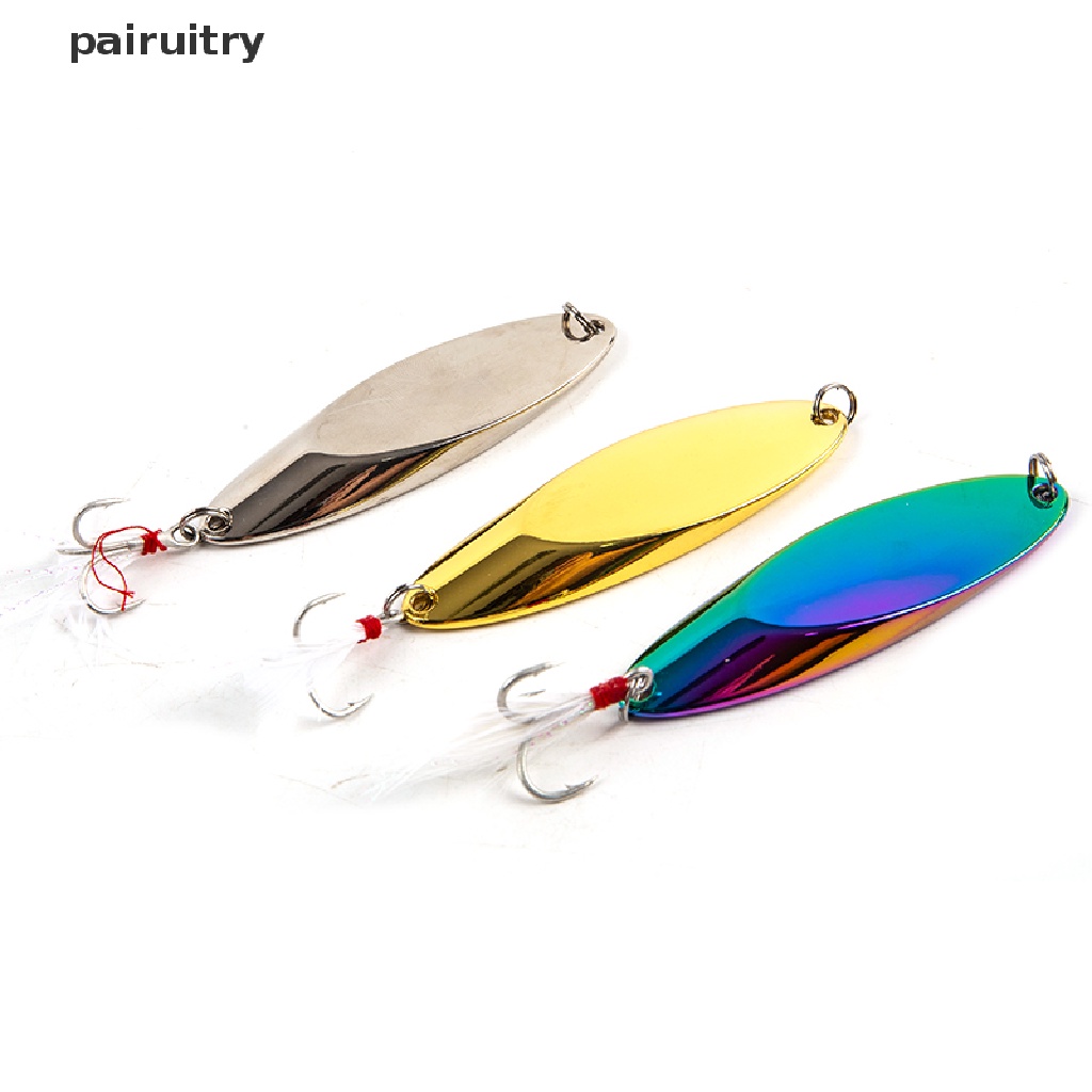 【PRT】 Metal Spinner Spoon Lures Trout Fishing Lure Hard Bait Sequins Artificial Baits .