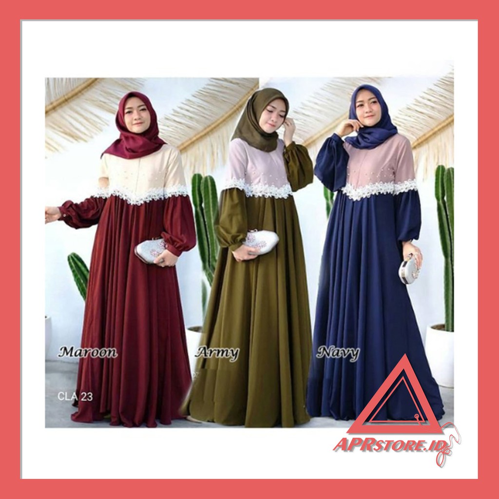 APRSTORE BAJU MUSLIM GAMIS WANITA CARISSA DRESS MAXY