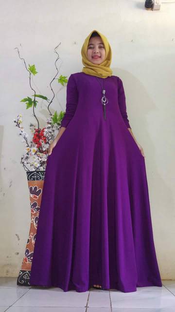 Gamis Jersey Tebal busui merk TIPICOS FRES - Gamis Jersey Polos Premium