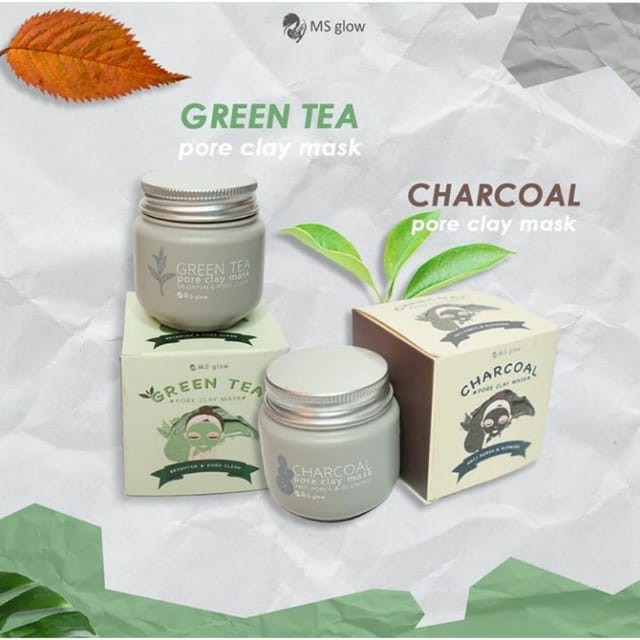 MS glow Clay mask Charcoal masker wajah