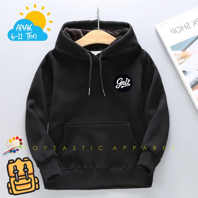 Sweater Hoodie ANAK Laki-laki Perempuan GREENLIGHT TEBAL LEMBUT dan NYAMAN