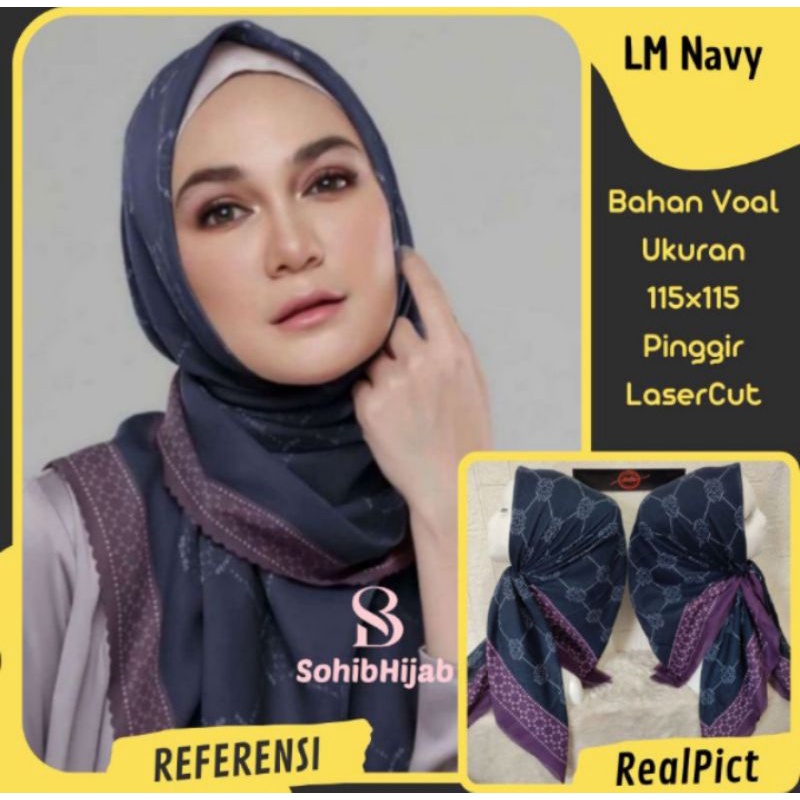 kerudung denay segi empat/hijab segi empat motif/kerudung denay bahan voal halus/kerudung syar'i segiempat motif denay 130x130 voal laser cut/jilbab denay segi empat