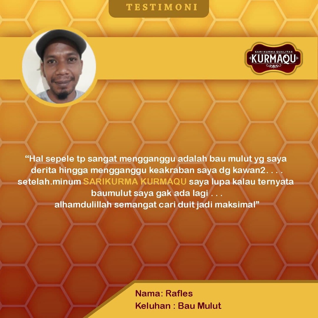 Obat Herbal Khusus Amandel Anak dan Dewasa, Susah Nelan, Sakit Menelan, Radang Tenggorokan, Bau Mulut, Batuk, Gondokan, Asma, Sesak Nafas, Tonsil Akut Dan Kronis, Papiloma, Graves, Kista, Lipoma, Tumor, Panas Dalam - KURMAQU 100% MADU ASLI PLUS KURMA-3