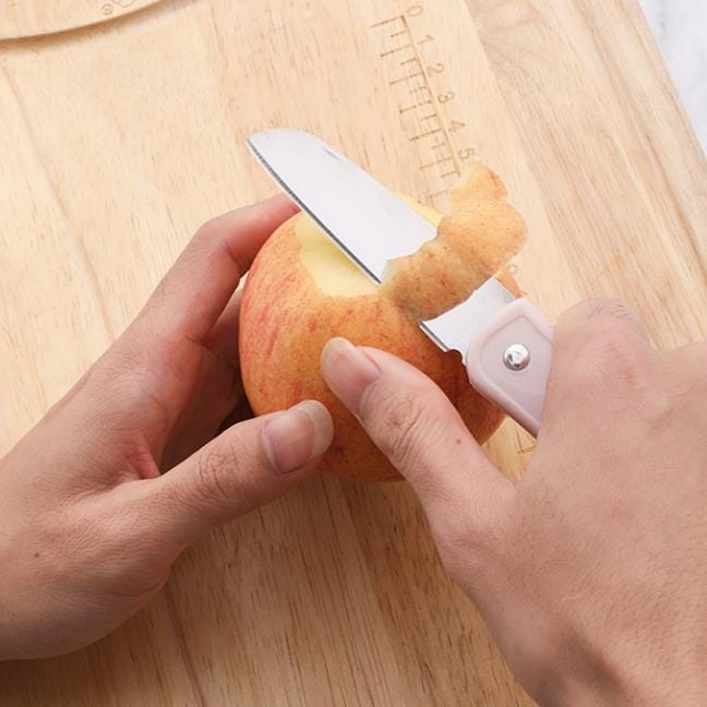 Pisau Dapur Pemotong Buah &amp; Sayur Gagang Lipat / Alat Pengupas Stainless Serbaguna / Kitchen Knife Portable