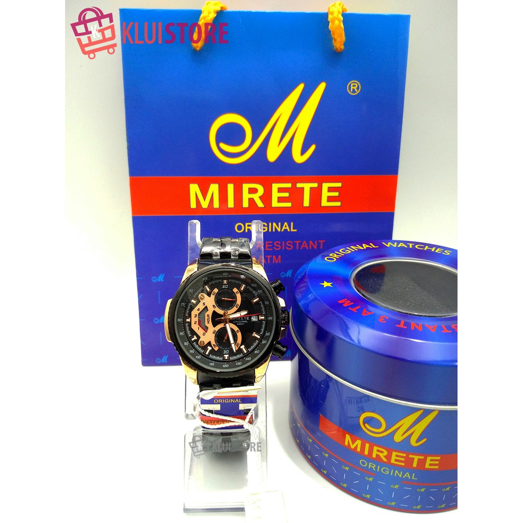 JAM TANGAN PRIA MIRETE  8601 CHRONO ORGINAL100%