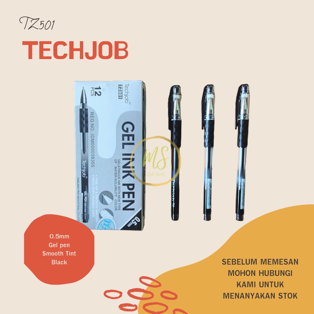 

Bolpoint Pulpen Pena Hitam TECHJOB HITAM TZ501