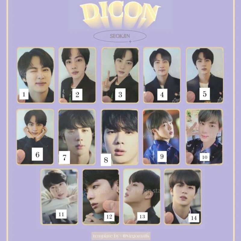 [SHARING] dicon 101 bts (satuan) jin ver