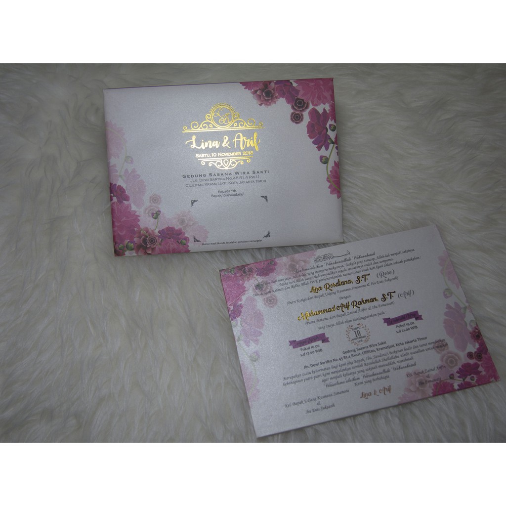 Undangan Pernikahan Hard Cover Landscape