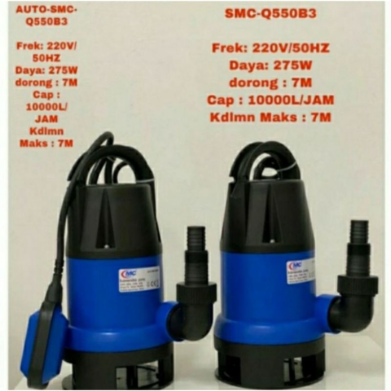 pompa celup kolam ikan 250 watt Mc Pump Pompa Celup Air Otomatis
