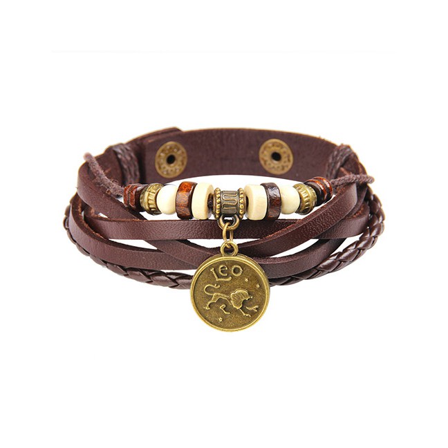 LRC Gelang Tangan Fashion Brown  Shape Decorated Bracelet