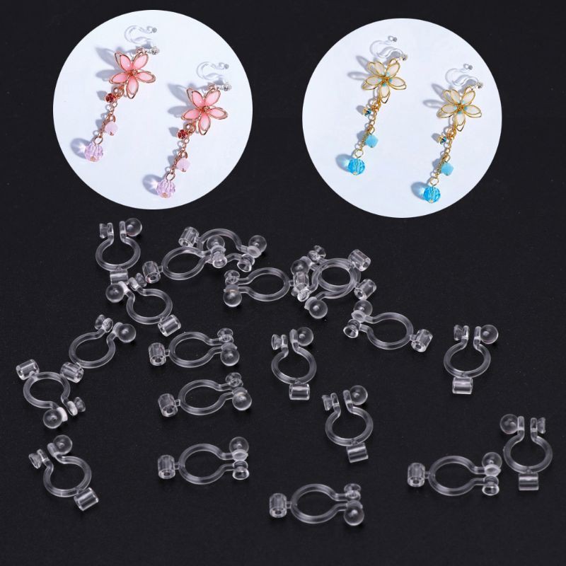 Moonlight&quot; 20Pcs Invisible Clip-on Earring Converter Non Pierced Ears Jewelry Findings