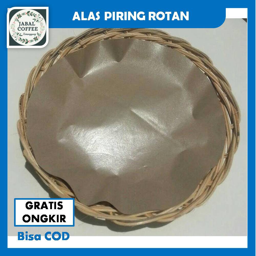 Kertas Nasi Cokelat Bunga / Kertas Alas Nasi / Alas Piring Rotan / Tatakan Piring Rotan J74