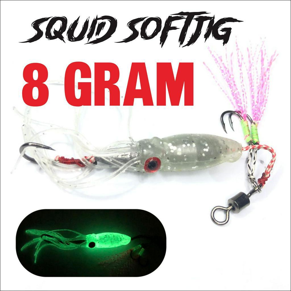 softjig umpan casting softlure dengan pemberat 8gram