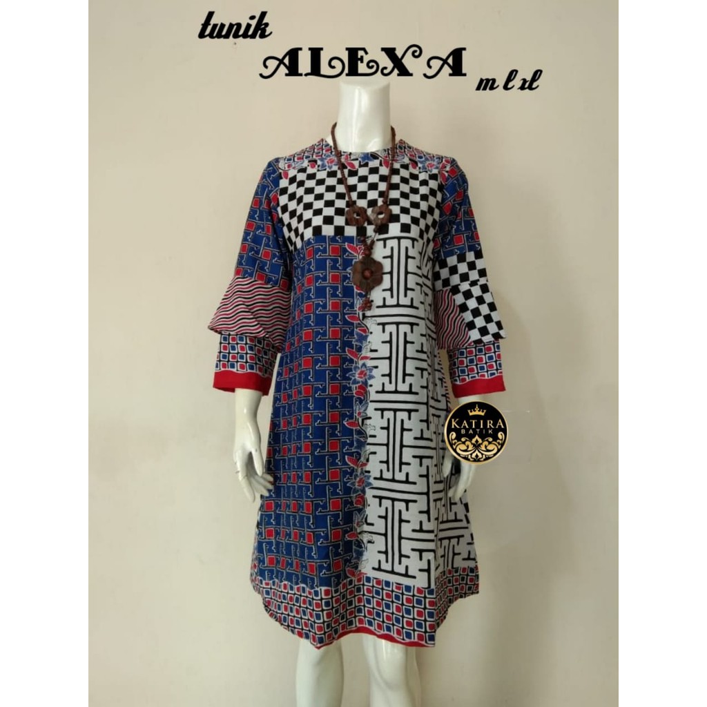 TUNIK ALEXA TUNIK BATIK CEWEK TUNIC BATIK CANTIK SERAGAM BATIK KERJA BATIK FASHION BATIK KEKINIAN