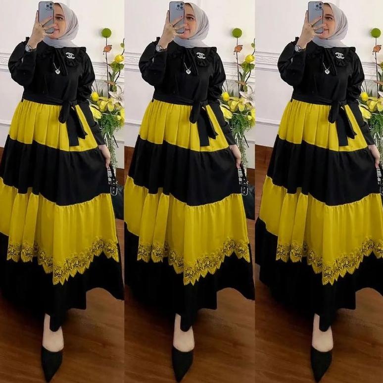 T.R - Gamis Polos Shakila Terbaru Asmiranda Dress Maxi / Gamis Mewah Syakila Terbaru 2022 / Gamis Mu