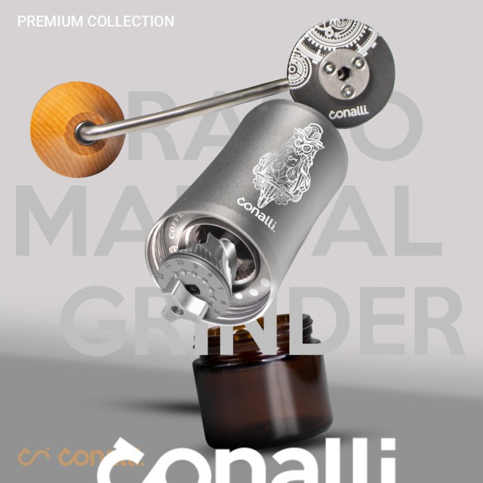 Manual Coffee Grinder Stainless Burr Conalli Grinder Kopi Manual
