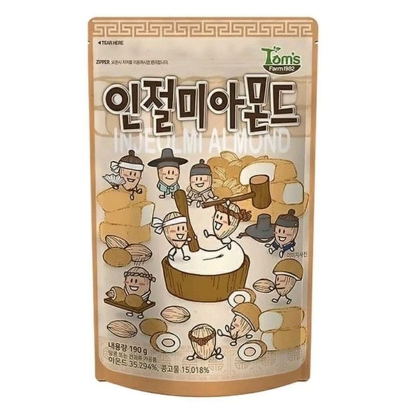 

TOM'S INJEOLMI ALMOND 190gr / KACANG ALMOND KOREA TOM'S