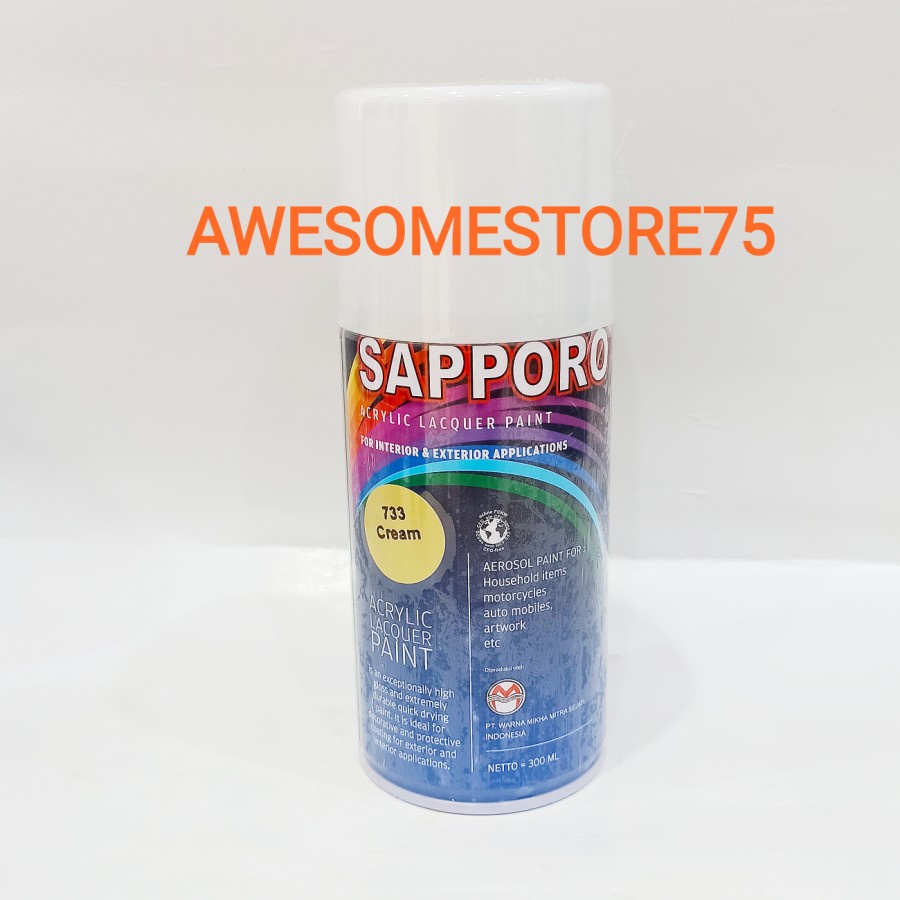 SAPPORO 733 CREAM Krem Ivory Cat Semprot Pilox Pylox