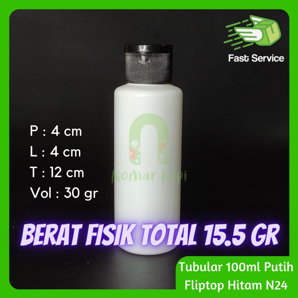 Botol 100ML RF PUTIH Fliptop