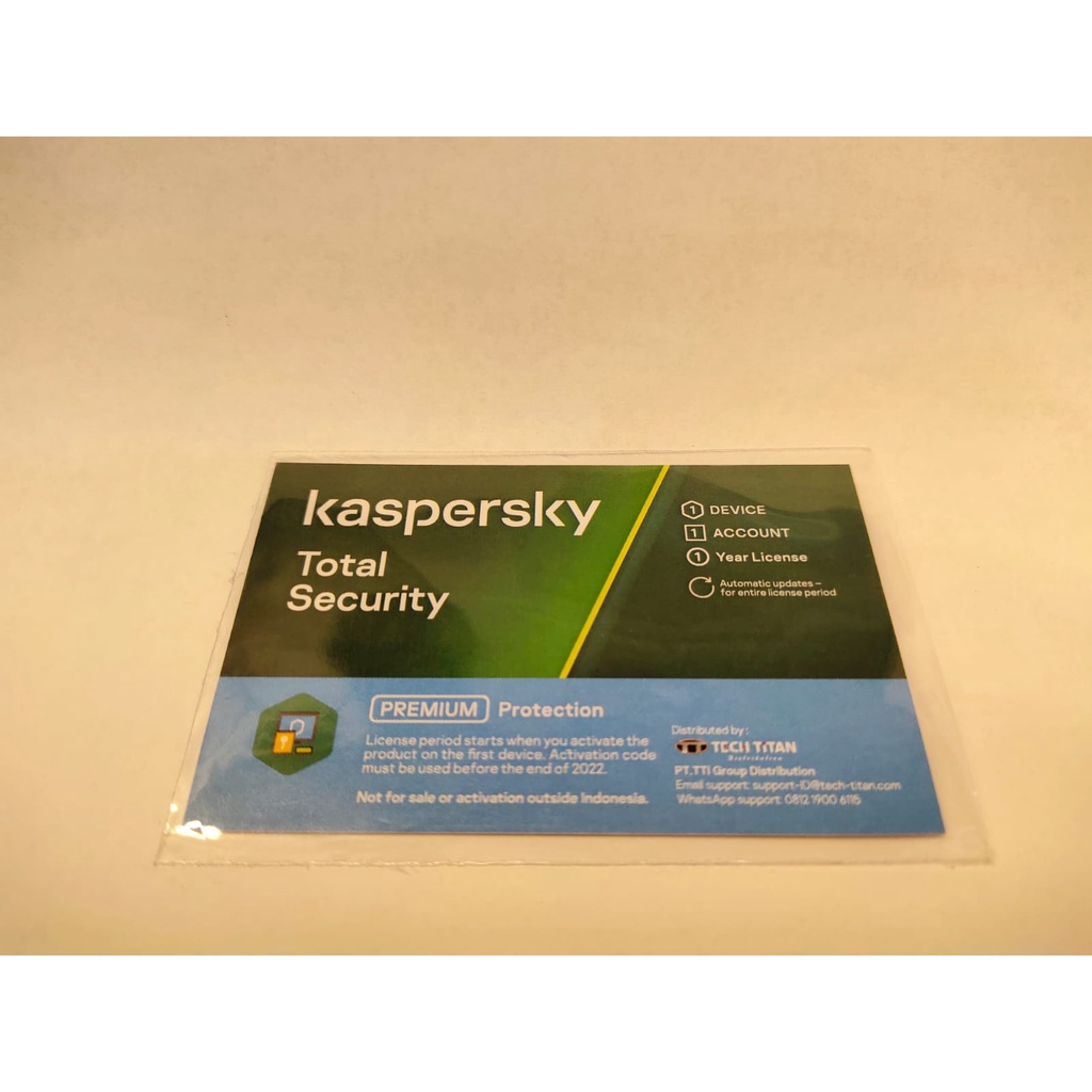 Anti Virus KASPERSKY TOTAL SECURITY 1 USERS ASLI &amp; ORIGINAL 365 hari