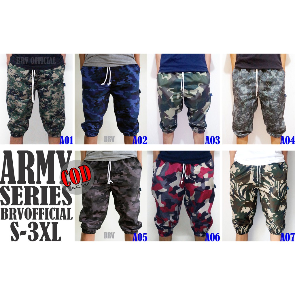  Celana  Jogger  Celana  Pendek  Santai 3 4  BRVOfficial All 