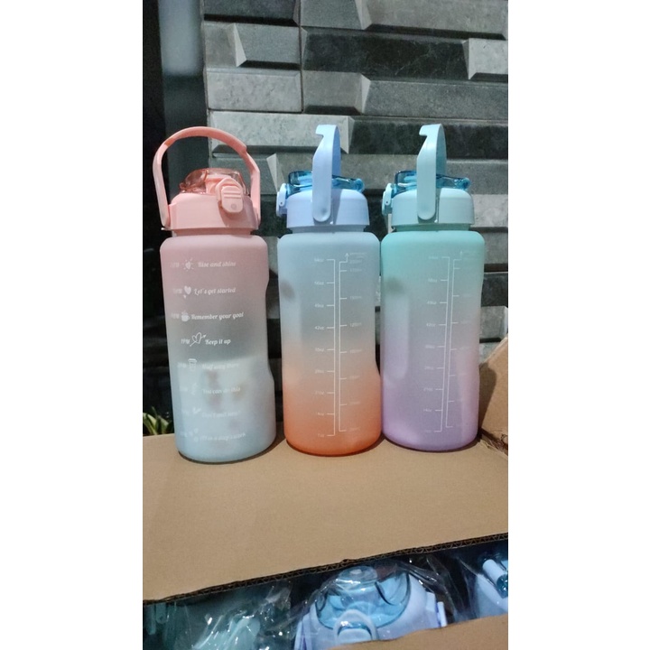 Melisa clothing-MURAH!!! BOTOL VIRAL 2 LITER original/ BOTOL MINUM MOTIVASI /GRADASI