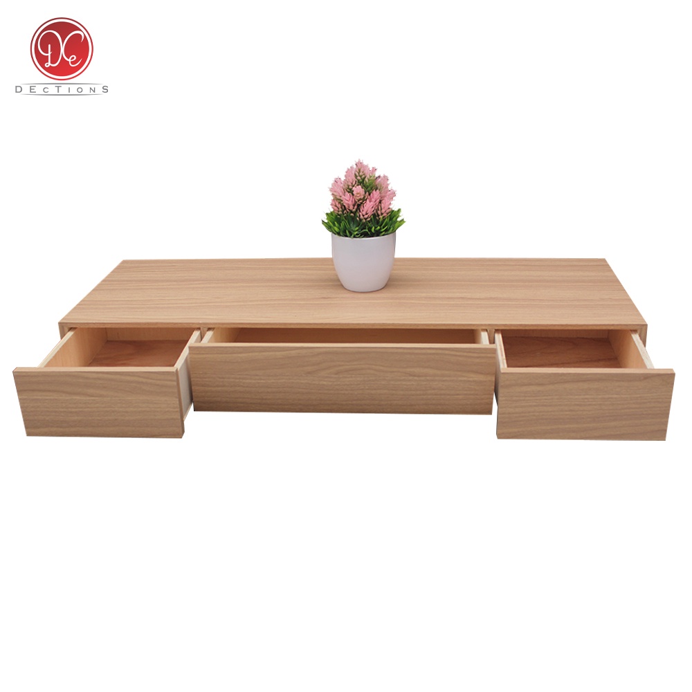 Baru Dections Ambalan Rak Dinding Gantung 3 Laci 80X30Cm Minimalis - Meja Rias Tempel Dinding Kamar