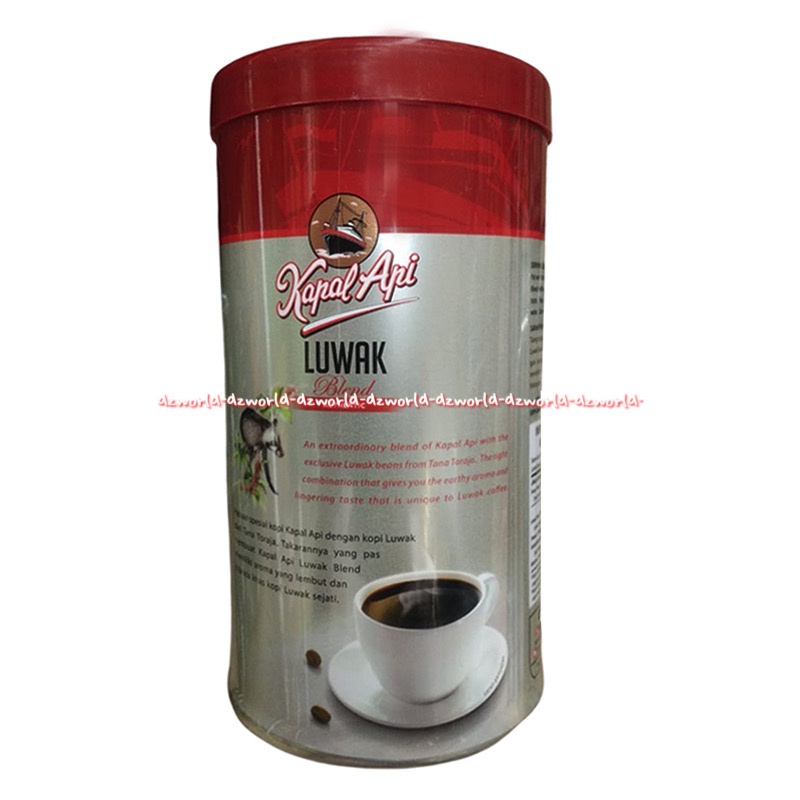 Kopi Kapal Api luwak Blend Kaleng 200gr Kopi di Giling Bubuk Kaleng Coffee Kapalapi