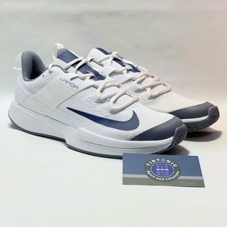 Sepatu Tenis Nike Court VaporLite Hard Tennis Putih Navy Original BNIB