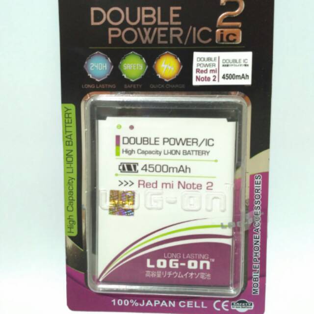 Xiaomi Redmi Note 2 BM45 Baterai Double Power
