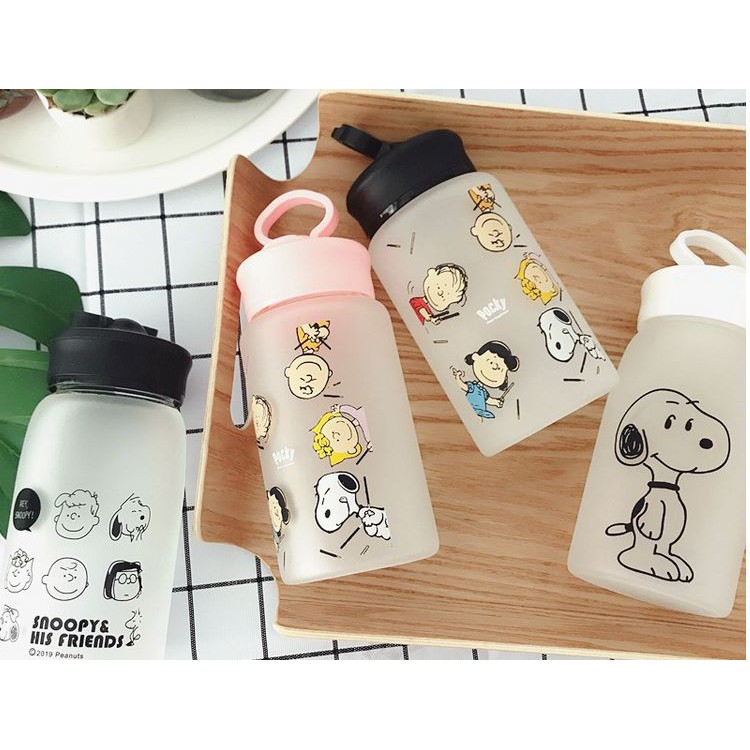 Botol Minum tumblr Disney Sanrio Snoopy 500 ml Lucu Drinking Bottle