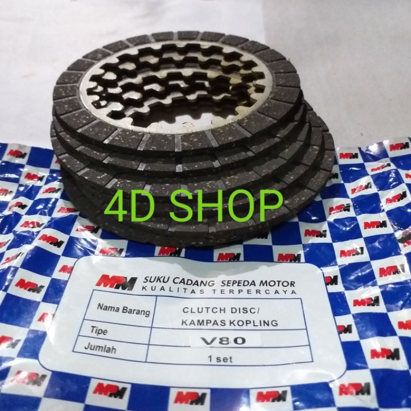 kampas kopling plat kopling yamaha v80 v-80