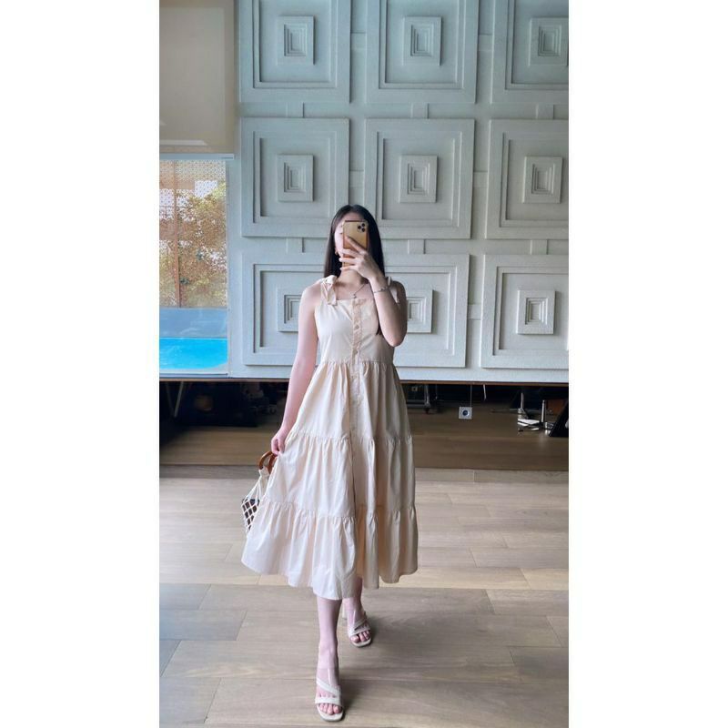 Ester Dress Korean Casual Tanpa Lengan/ dress ester best seller