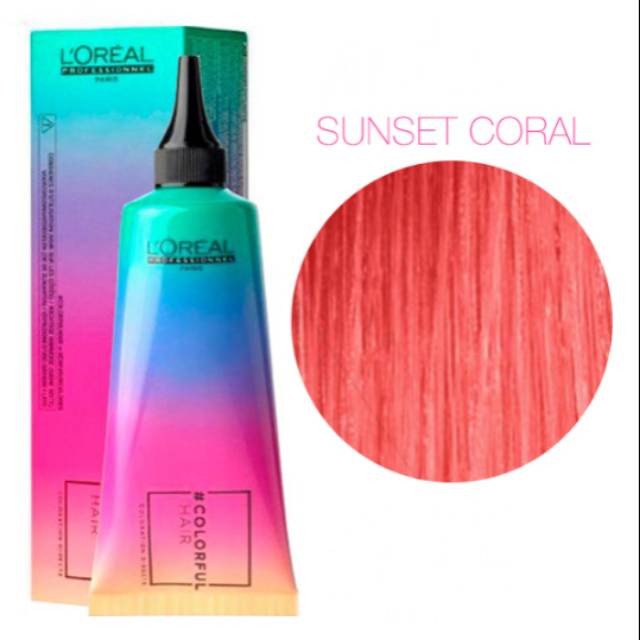 90 ML L'Oreal Colorfull Hair Sunset Coral / Hair Manicure / Laminating Color / Cat Loreal
