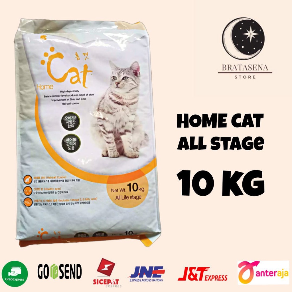 HOME CAT ALL STAGE DRY CAT FOOD / MAKANAN KUCING 10KG (GOSEND GRAB)