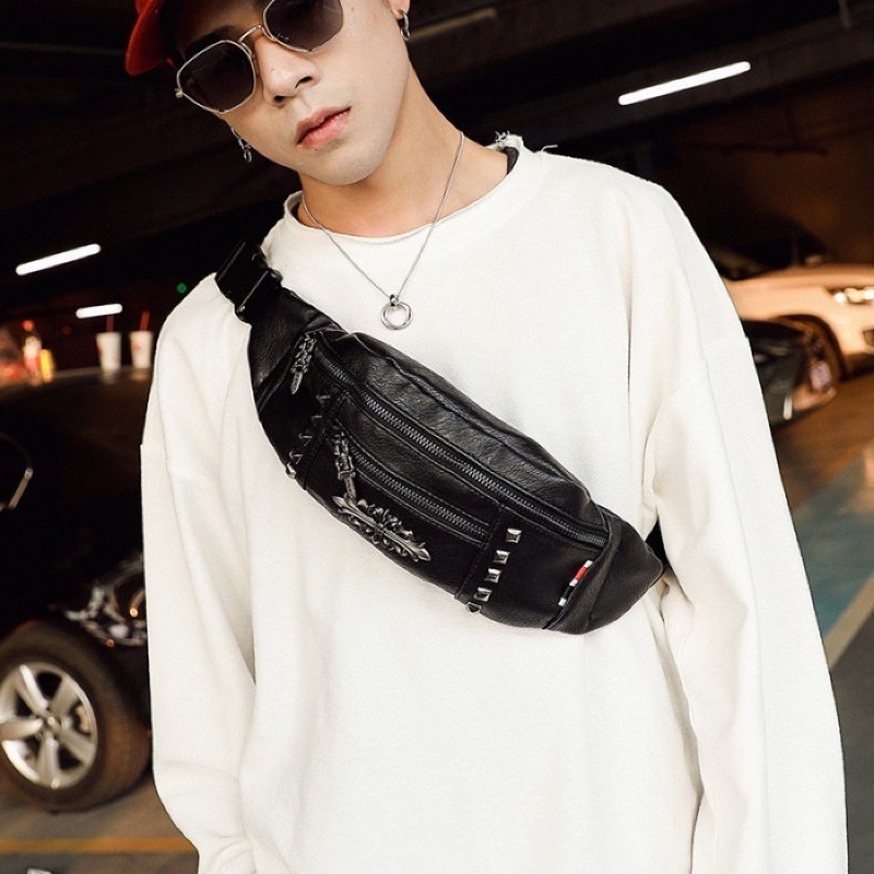 Tas Selempang Kulit / Crossbody Bag kulit Pria L