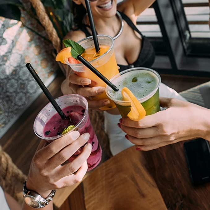 Hot Sale/100Pcs Sedotan Minum Bungkus Satuan Bening Berkualitas Tinggi/Sedotan Jus Warna Plastik Sekali Pakai Menebal/Aksesoris Dapur Pesta Acara Liburan