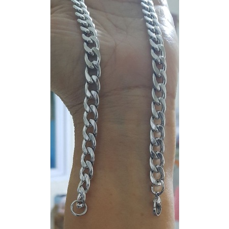 Kalung Titanium Pria Model Rantai Pipih