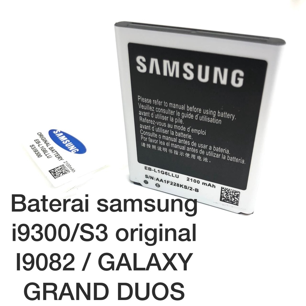 BATRE SAMSUNG GRAND DUOS i9080 i9082BATERAI  - GRAND NEO Plus i9060 i9060i - GALAXY S3 i9300 ORI NEW NON PACKING