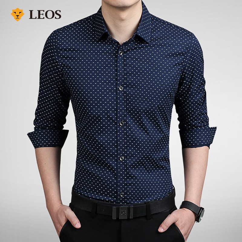 

LEOS Original Kemeja Lengan Panjang Slim Fit Pria Kasual/Kerja - (Bisa COD)