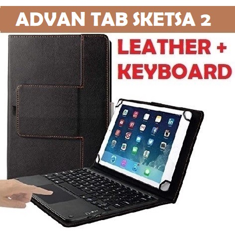 ADVAN TAB SKETSA 2 FLIP CASE LEATHER KEYBOARD BLUETOOTH TOUCHPAD