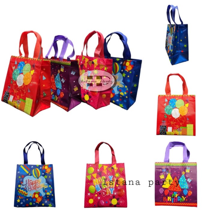 

Tas souvenir ulang tahun / Goodie bag motif happy birthday -s
