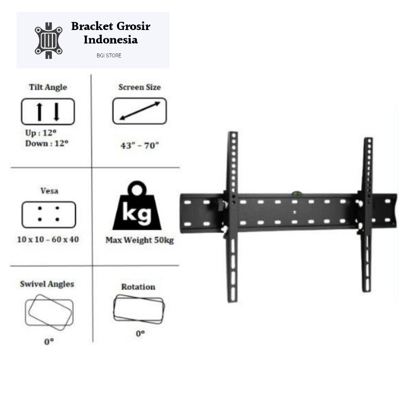 Bracket tv 70 65 60 55 50 43 40 inch import