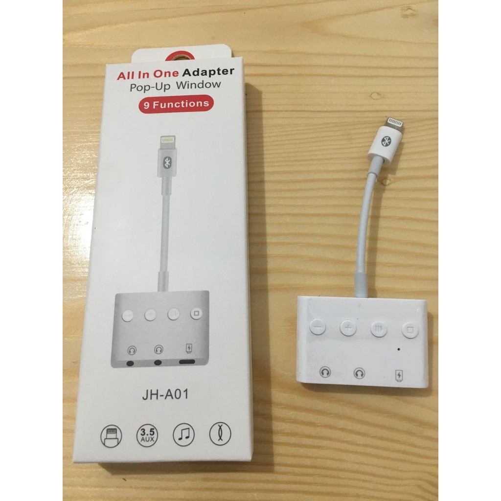 Splitter 3in1 JH-010 Handsfree Dual Lightning + Jack 3.5mm kompatibel for Converter Iphone 7 8 X XS Sambungan Audio / spitter  JH-A01