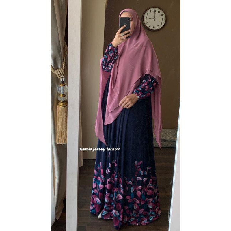 Gamis jersey motif