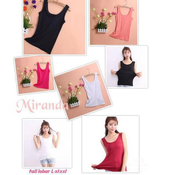 Singlet TankTop Tali Besar Import Tank Top Miranda - BUNGALILY (KODE W0864)