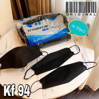 BIG SALE Masker KF94 Korea 4 ply impor isi 50 pcs High Quality-KF94 HITAM ISI 50PCS