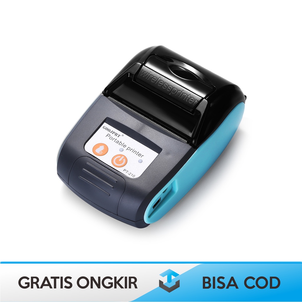 PRINTER BLUETOOTH MINI THERMAL HP GOOJPRT PT210 ORI RESI 58mm MURAH