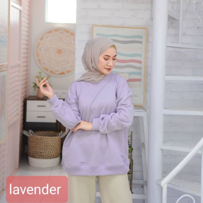 sweatshirt OVERSIZE TEBAL/FASHION WANITA KEKINIAN/TRENDY